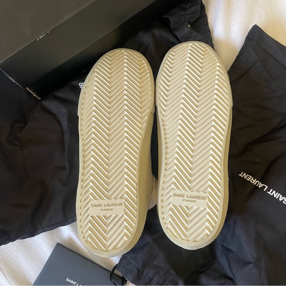 YSL Saint Laurent Court Classic Embroidered Sneakers - Picture 5 of 11